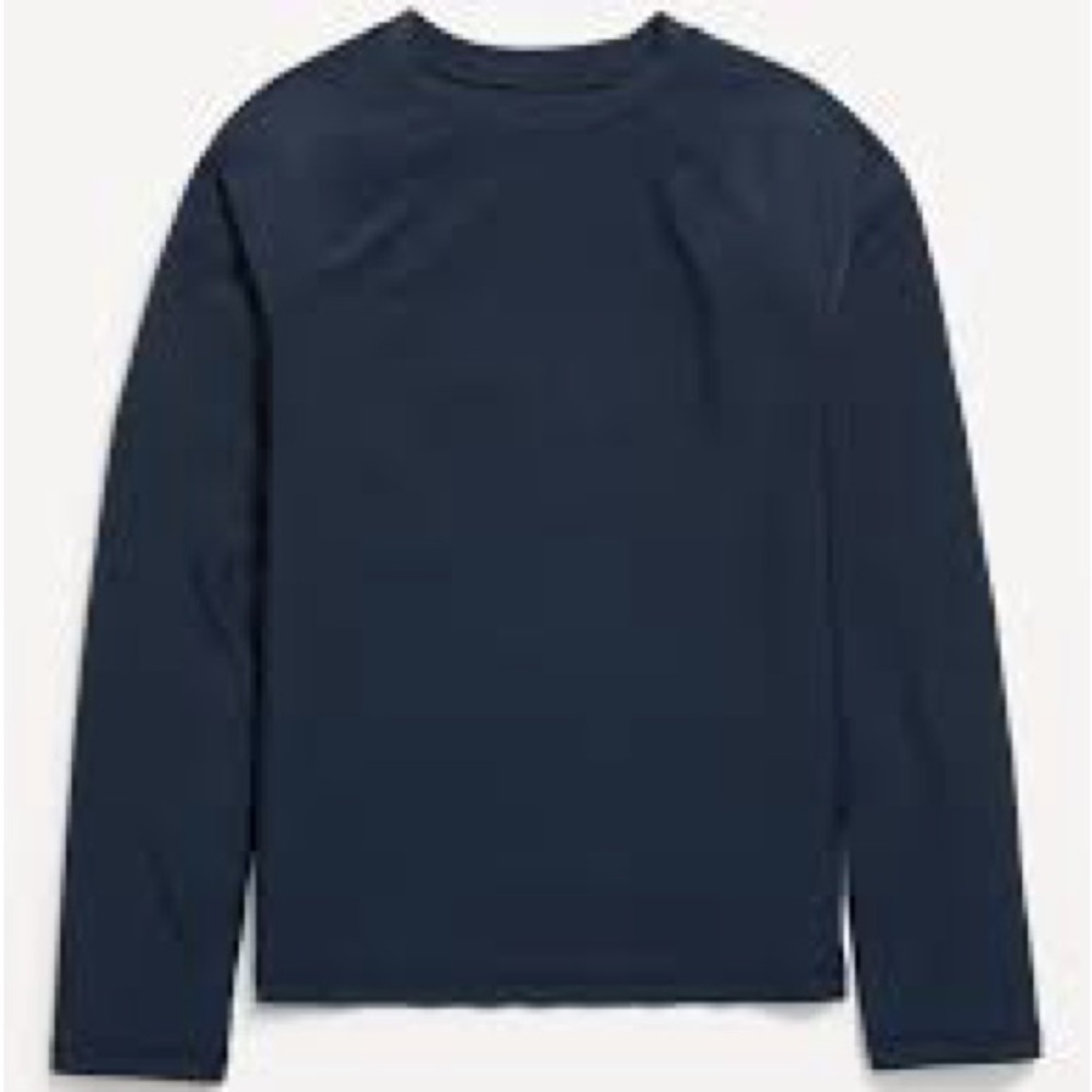 Old Navy Long-Sleeve Rashguard Swim Top - Navy (S, 6/7)